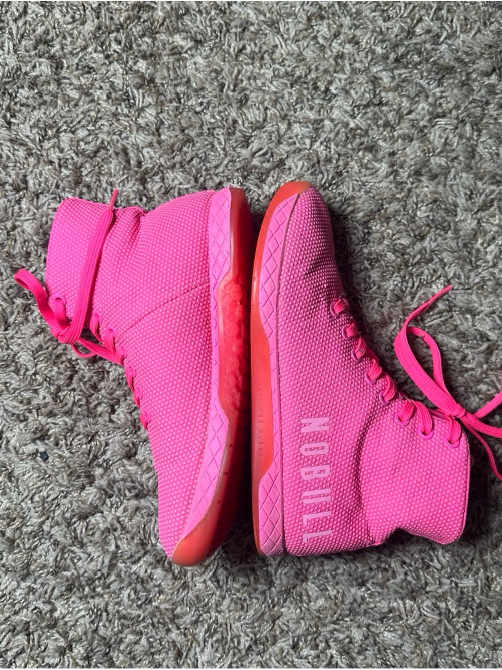NOBULL Bright Pink High-Top Training Sneakers Women’s Size 7